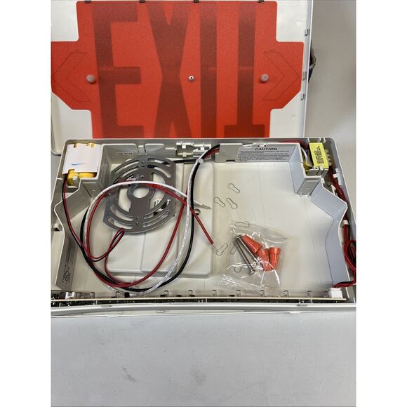 LED Emergency Exit Light Sign-Battery Backup Fire Red Letter Open Box - Picture 5 of 5